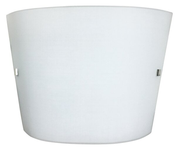 Applique 1xE27 Montatura Bianca Vetro Lastra Serigrafato Tessuto Bianco E-Energy Rachele