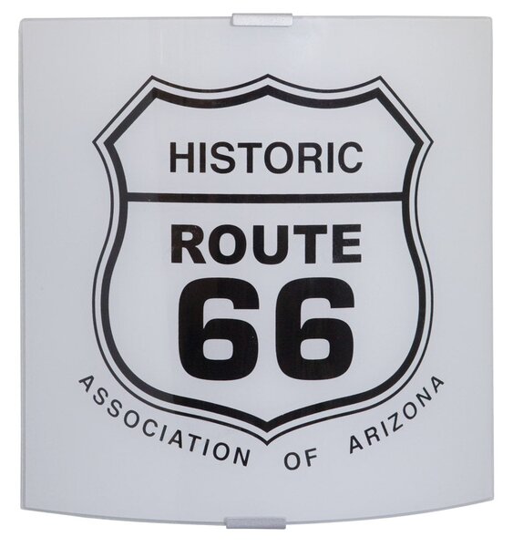 Applique 1xE27 Montatura Argento Vetro Lastra Route66 E-Energy Route66