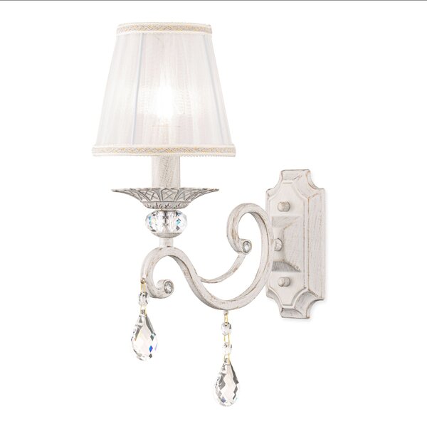 Lampada da parete Elegant in Metallo Grace Bianco con Oro
