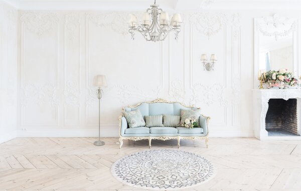Lampada da terra Elegant in Metallo Brionia Beige