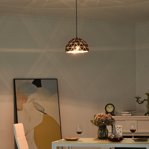 Lampadario a Soffitto Vintage a Sospensione E27 Ø30x146 cm Nero