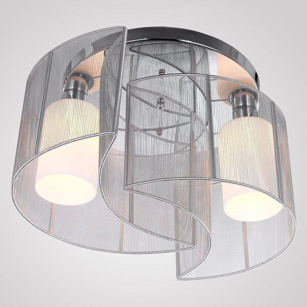 Lampadario a Incasso Ø35x25 cm con 2 Paralumi in Metallo