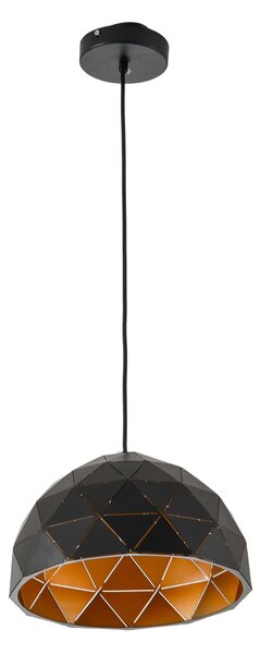 Lampadario a Soffitto Vintage a Sospensione E27 Ø30x146 cm Nero