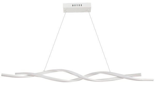 Lampadario a LED Moderno Sospeso Luce Fredda 6500K 90x9x9 cm Argento