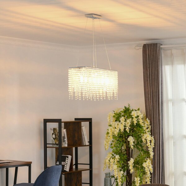Lampadario Moderno a Gocce 80x20x130 cm E14 40W Argento