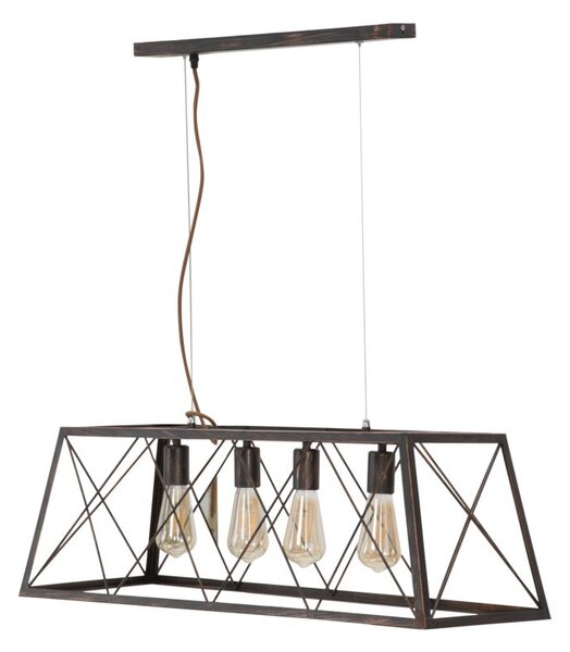 Lampadario Industry 78x30x26,5 cm in Ferro
