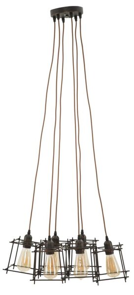 Lampadario Indust Stick 6 Luci 16x16x16 Singolo cm in Ferro