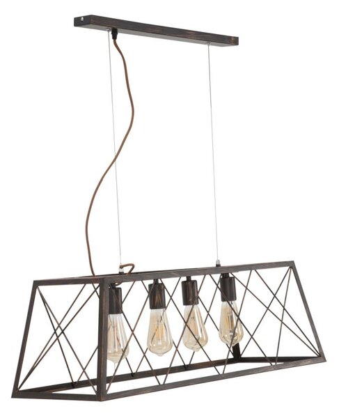 Lampadario Industry 78x30x26,5 cm in Ferro