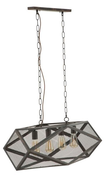 Lampadario Cage 75x27x28 cm in Ferro