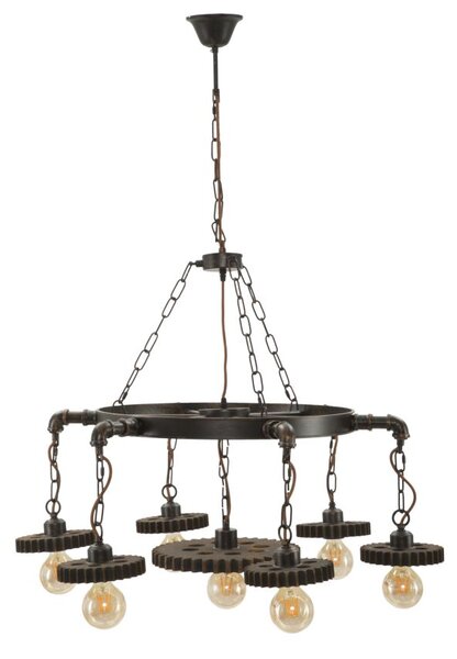 Lampadario Ingranaggio Ø85x30 cm in Ferro