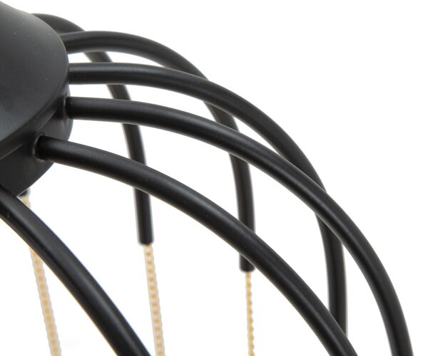 Lampadario Elegant Ø29x72 cm in Ferro Nero e Oro
