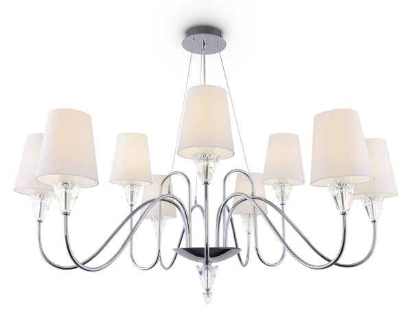 Lampadario Modern in Metallo Florero Cromo