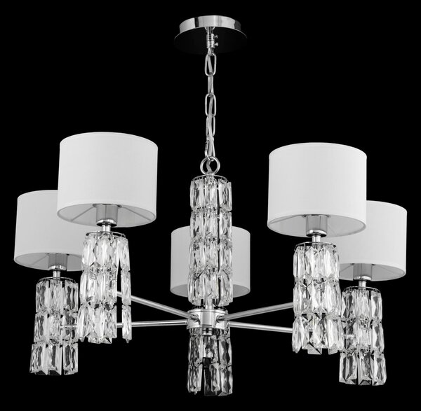 Lampadario Modern in Metallo e Vetro Talento Cromo