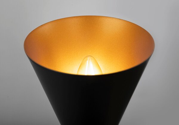 Lampada pendente Modern in Metallo Vesper Nero con Oro