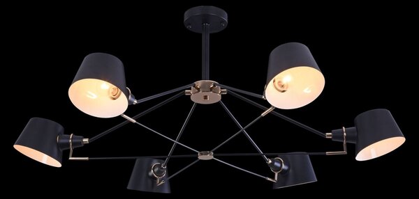Lampadario Modern in Metallo Abigail Nero