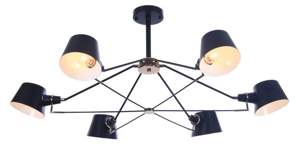 Lampadario Modern in Metallo Abigail Nero