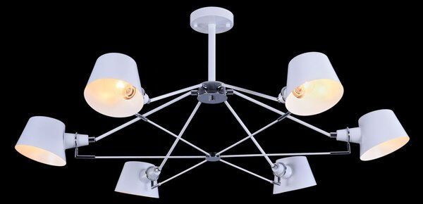Lampadario Modern in Metallo Abigail Bianco