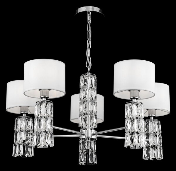 Lampadario Modern in Metallo e Vetro Talento Cromo