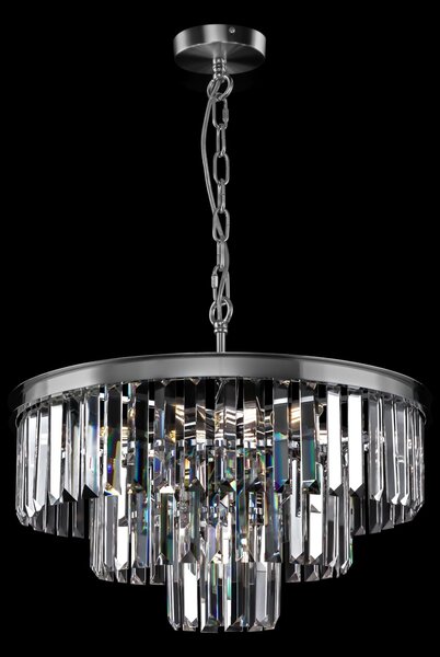 Lampada pendente Neoclassic in Metallo e Vetro Revero Cromo