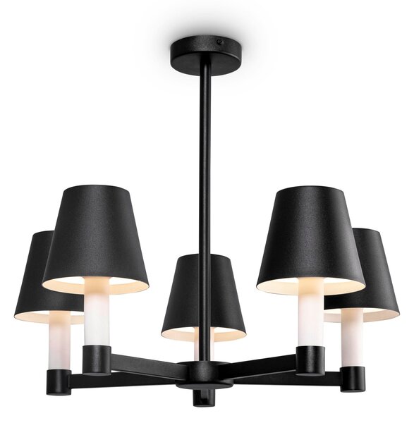 Lampada pendente Modern in Metallo Tet-a-tet Nero