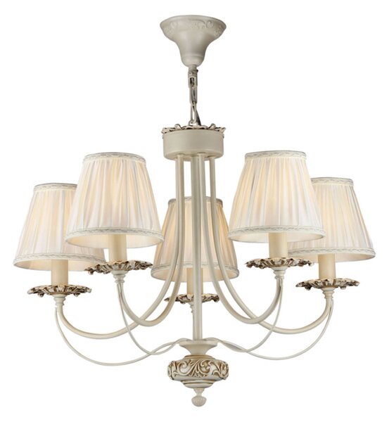 Lampadario Elegant in Metallo Olivia Avorio