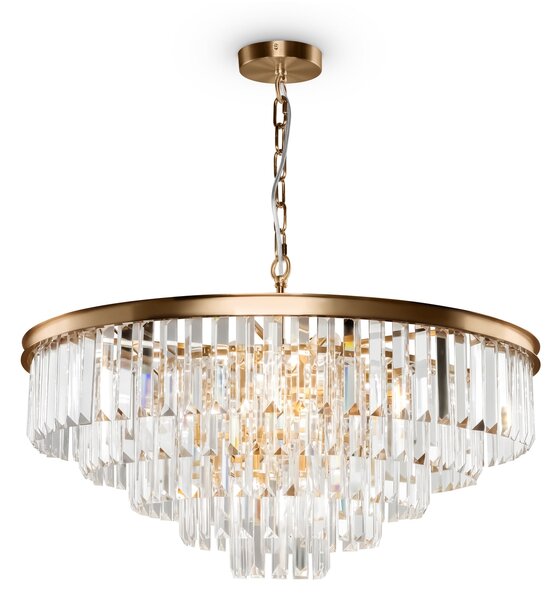 Lampada pendente Neoclassic in Metallo e Vetro Revero Ottone