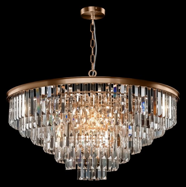 Lampada pendente Neoclassic in Metallo e Vetro Revero Ottone