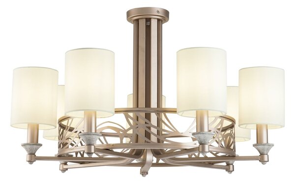 Lampadario House in Metallo Vittoria Crema con Oro