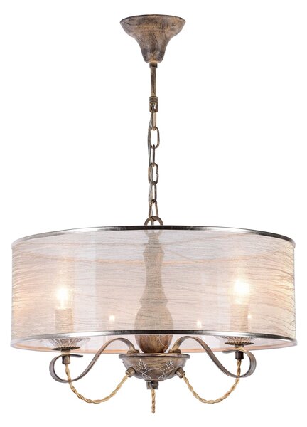 Lampadario House in Metallo e Poliresina Cable Marrone
