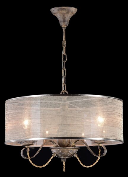 Lampadario House in Metallo e Poliresina Cable Marrone