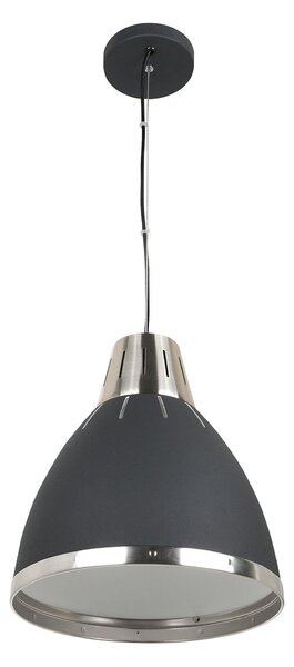 Lampada Moderna a Sospensione in Metallo Cromato Nero 30x35 cm