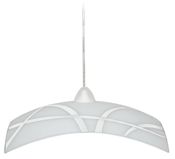 Sospensione 40X40 1xE27 Montatura Trasp.V.Lastra Bianco E-Energy Clio