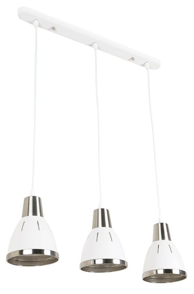 Lampada Moderna di Design a Sospensione 3 Luci in Metallo Bianco Ø13x16x55 cm
