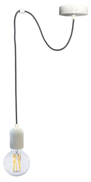 Sospensione 1xE27 3Mt Montatura Verniciata Bianco E-Energy Elaide
