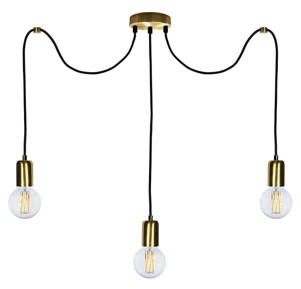 Sospensione 3xE27 3Mt Montatura Oro Satinato E-Energy Elaide