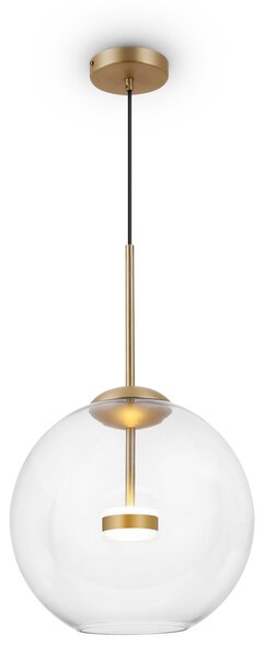 Lampada pendente Modern in Metallo e Vetro Cometa Opaco Oro