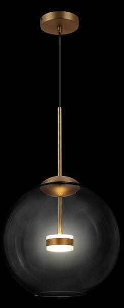 Lampada pendente Modern in Metallo e Vetro Cometa Opaco Oro