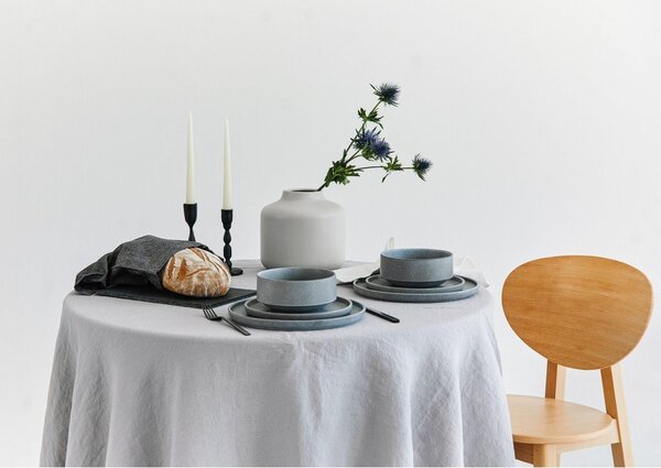 Set di piatti grigi in gres 12 pz Malia - Bonami Selection