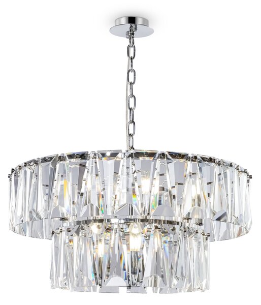 Lampada pendente Modern in Metallo Puntes Cromo