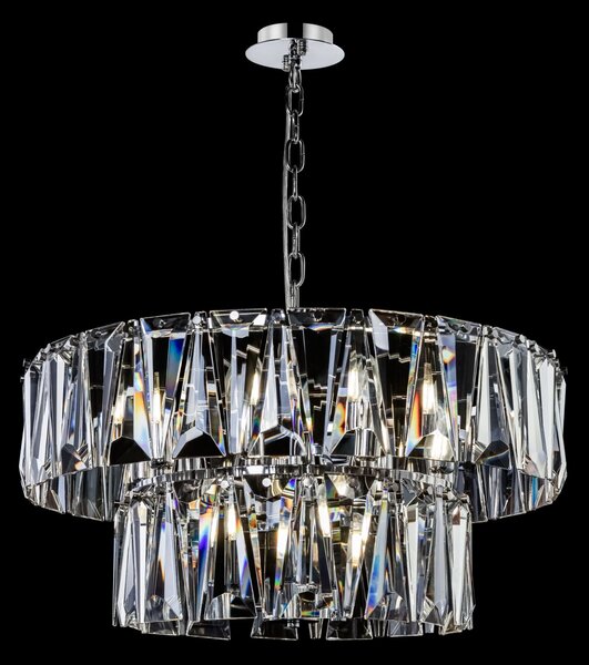 Lampada pendente Modern in Metallo Puntes Cromo