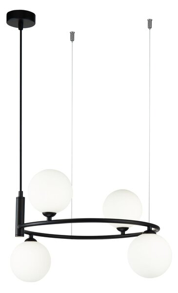 Lampada pendente Modern in Metallo Ring Nero