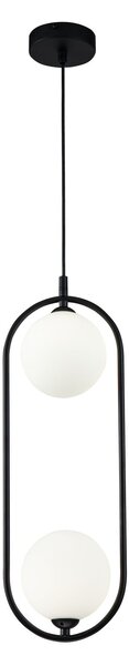 Lampada pendente Modern in Metallo Ring Nero