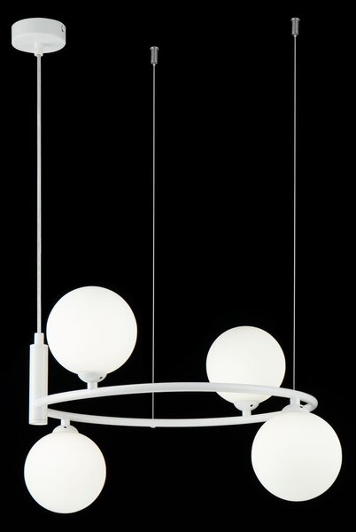 Lampada pendente Modern in Metallo Ring Bianco
