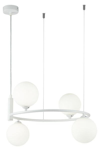 Lampada pendente Modern in Metallo Ring Bianco