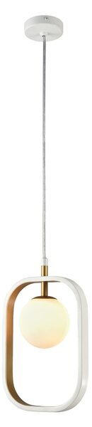 Lampada pendente Modern in Metallo Avola Bianco con Oro