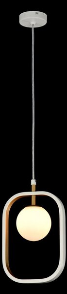 Lampada pendente Modern in Metallo Avola Bianco con Oro