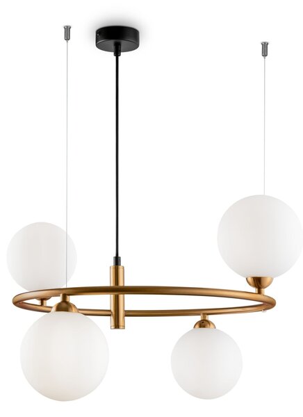Lampada pendente Modern in Metallo Ring Ottone