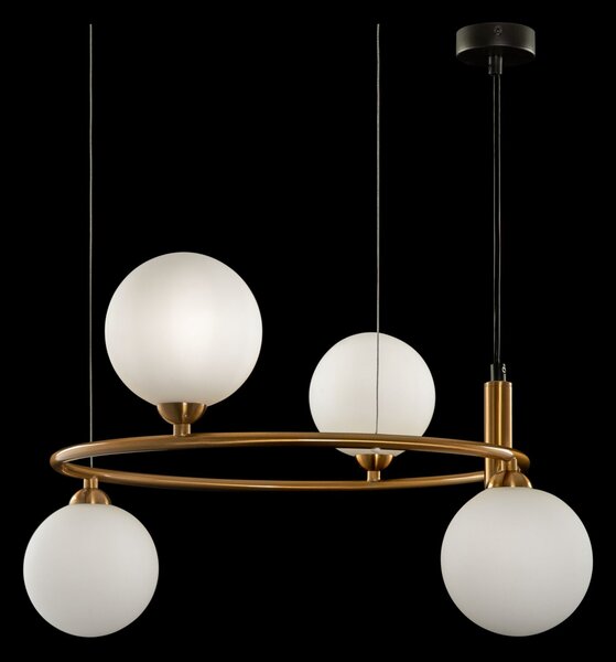 Lampada pendente Modern in Metallo Ring Ottone