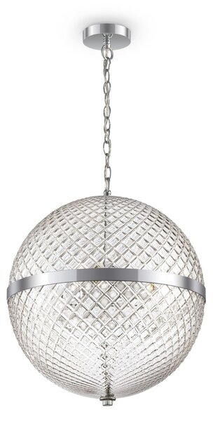 Lampada pendente Neoclassic in Metallo Yonkers Cromo