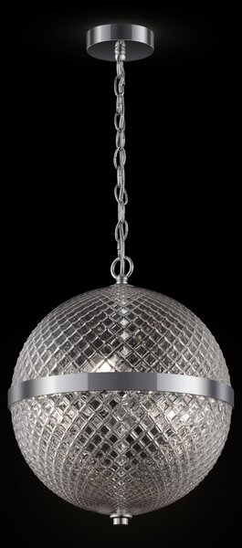 Lampada pendente Neoclassic in Metallo Yonkers Cromo